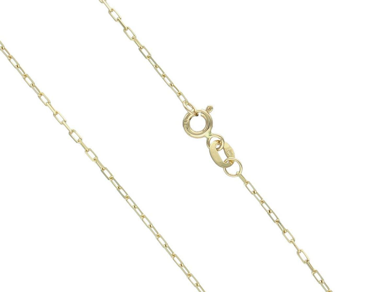 Złoty łańcuszek próby 585 o długości 45 cm, splot ankier 1,3 mm, waga 1,65 g. Subtelny i elegancki – idealny do codziennego noszenia z zawieszką lub solo.1.jpg